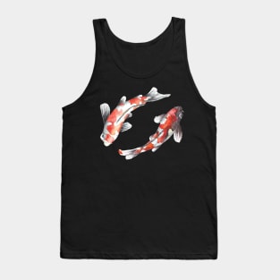 Asian Culture Japanese Koi Fish Japan Carp in the Pond Tank Top